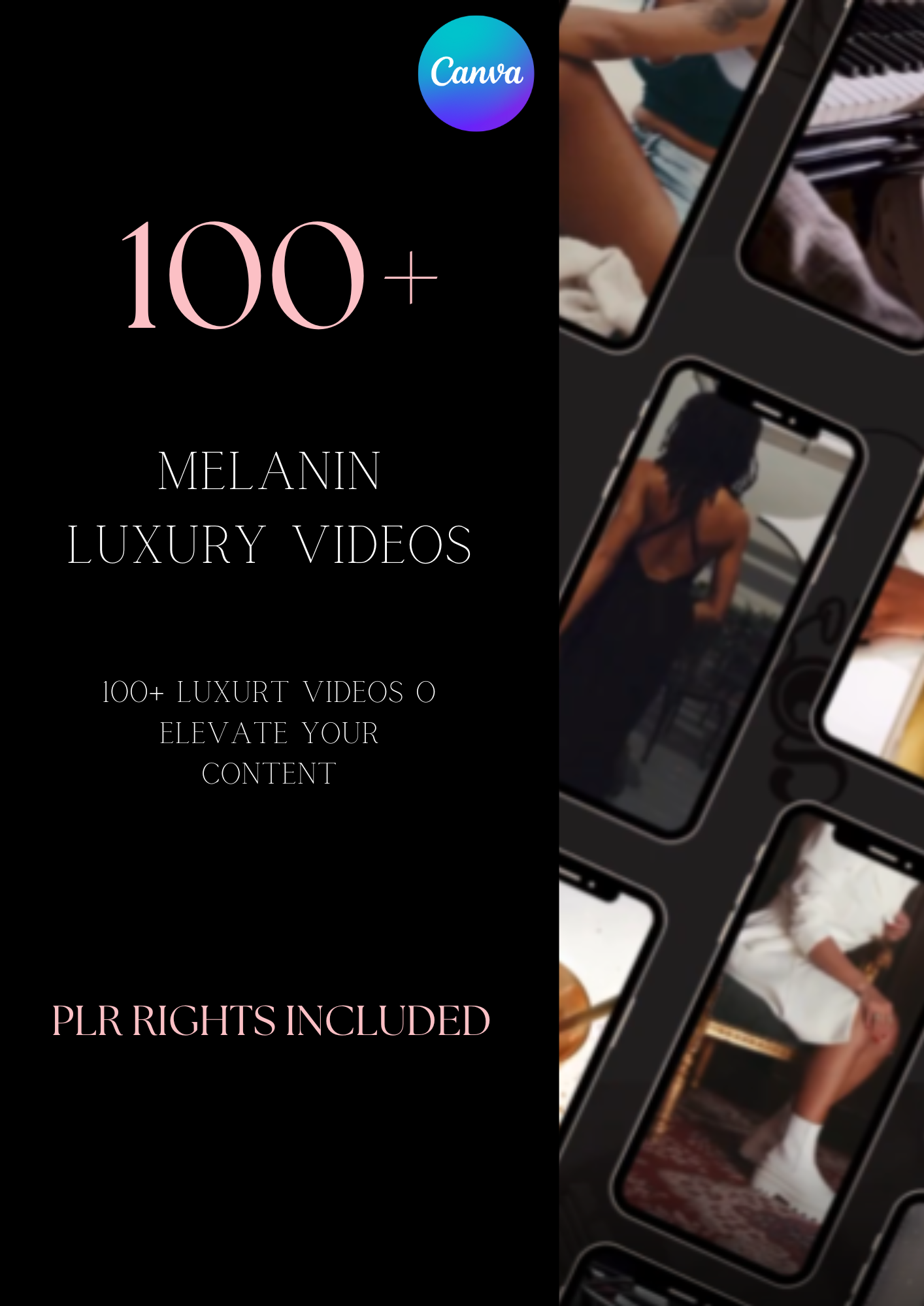 1000 + Melanin Reels for Melanated Women Content Creators + BONUSES